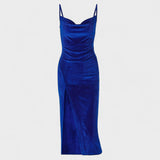 Natalie - Velvet Split Evening Dress