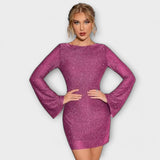 Adelaide - Open-Back Sequin Evening Dress