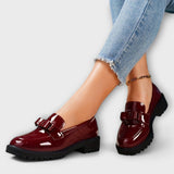 Billie - Patent Loafers with Bow