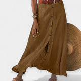 Long Semi-Sheer Skirt with Slit