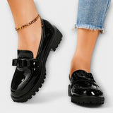Billie - Patent Loafers with Bow