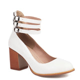 Ashleigh - Smooth Ankle Strap Platform Sandals