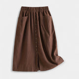 Washed Midi Skirt