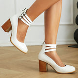 Ashleigh - Smooth Ankle Strap Platform Sandals
