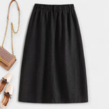Washed Midi Skirt