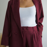 Abigail - Burgundy Co-Ord Set