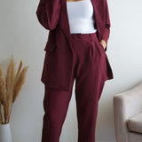 Abigail - Burgundy Co-Ord Set