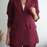 Abigail - Burgundy Co-Ord Set