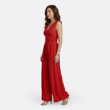 Hannah - Sleeveless Wide-Leg Jumpsuit