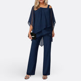 Matilda - Off-Shoulder Chiffon Evening Set