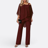 Matilda - Off-Shoulder Chiffon Evening Set