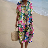 Chloe - Watercolour Floral Dress