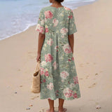 Poppy - Retro Floral Midi Dress
