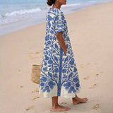 Ella - Embroidered Blue Dress