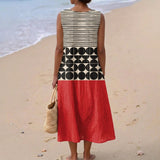 Ruby - Sunset Geometric Dress