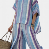 Laura - Lilac Stripe Set