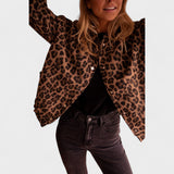 Gina - Modern Leopard Print Coat
