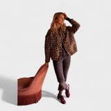 Gina - Modern Leopard Print Coat