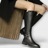Grace - Women's Knee-High Faux Leather Boots