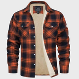 Patrick - Striped Fleece Trucker Jacket