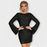 Adelaide - Open-Back Sequin Evening Dress